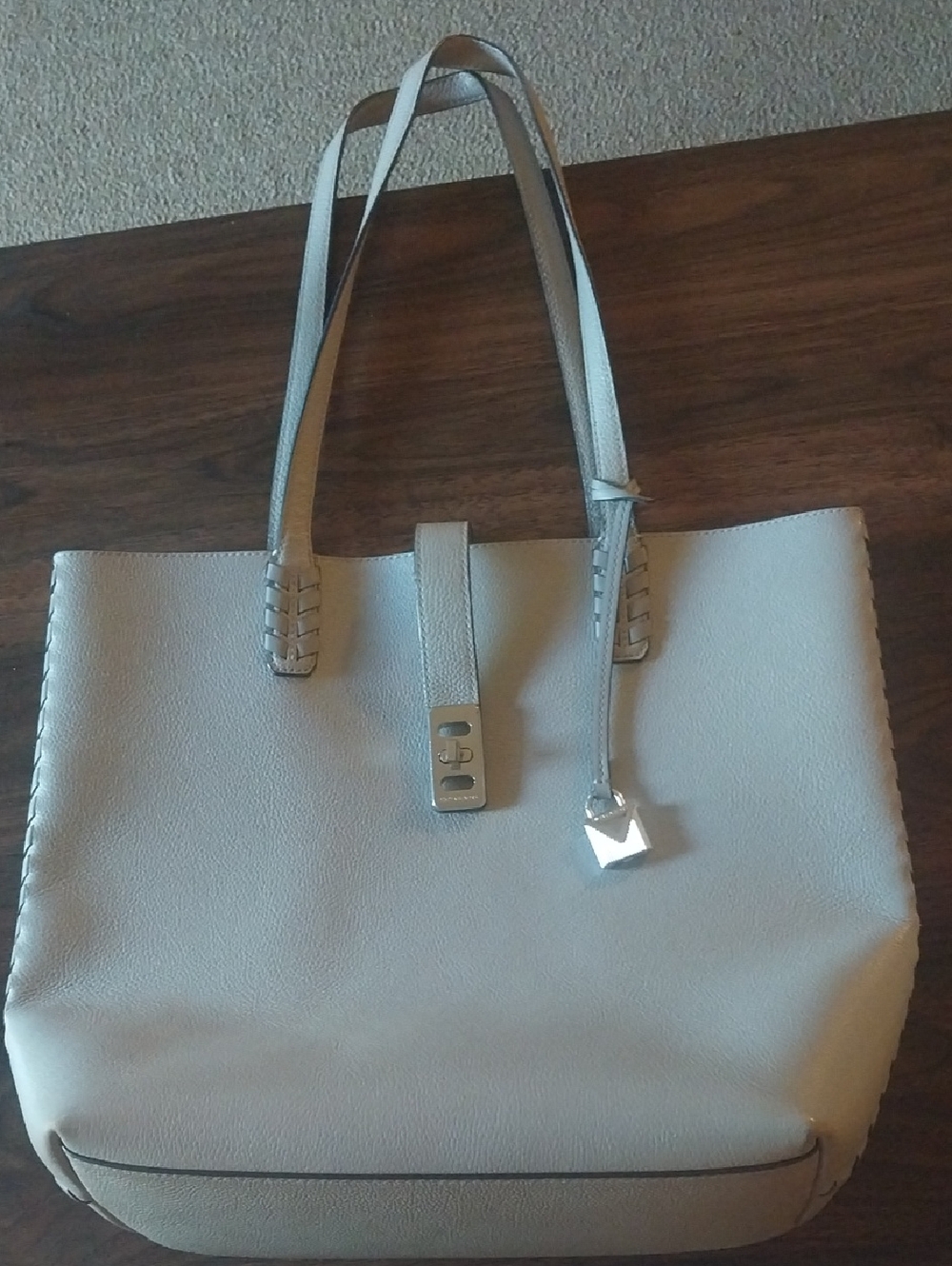 Michael Kors gray/tan bag